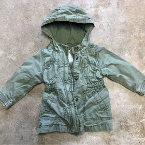 Old Navy 12-18 Girls green khaki jacket